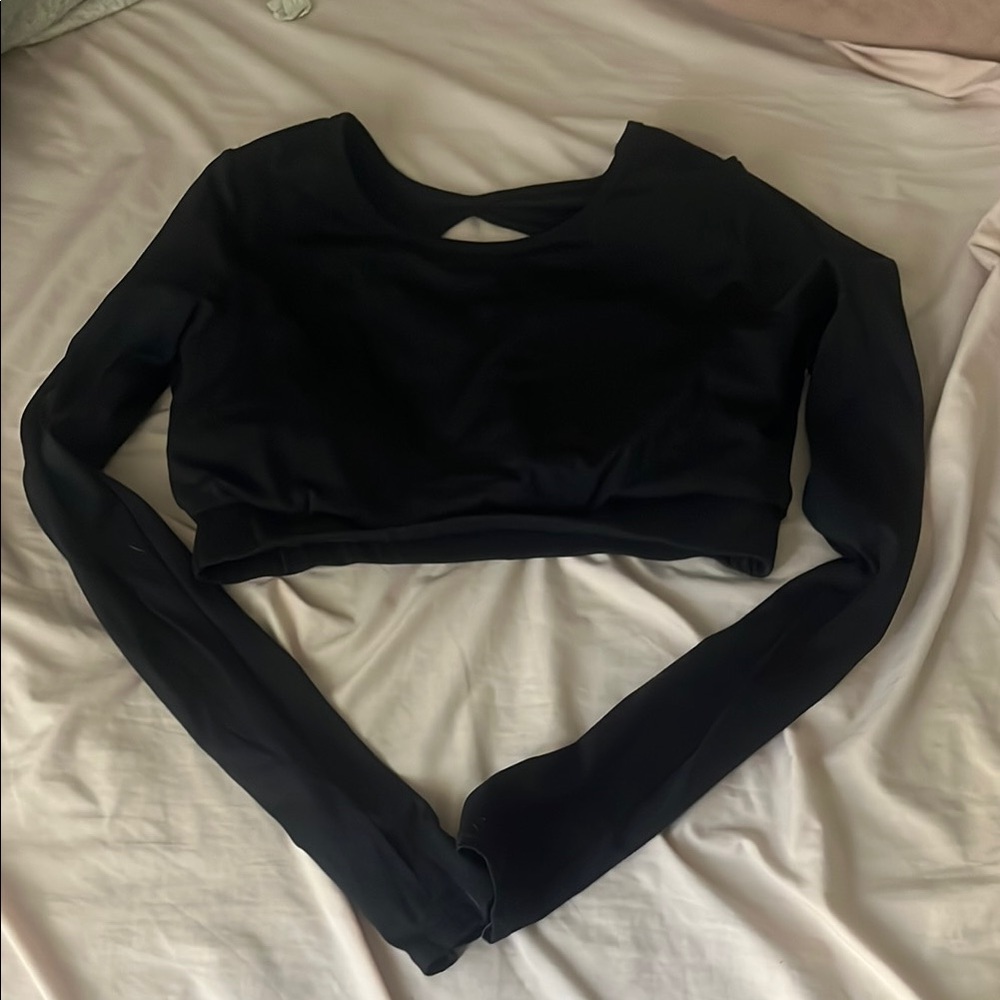 Black and White Long Sleeve Cut Out Bodysuit